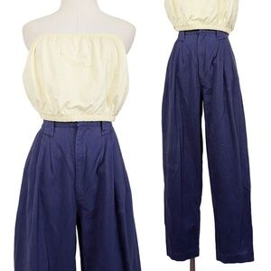Free with Purchase 90s Runaway Bay Trousers High Rise Waisted Pleated Pants